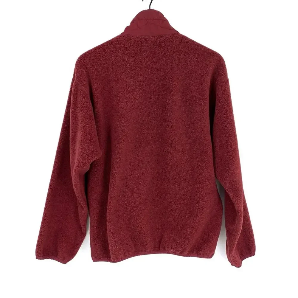 VTG PATAGONIA Full Zip Fleece Jacket Burgundy Red M